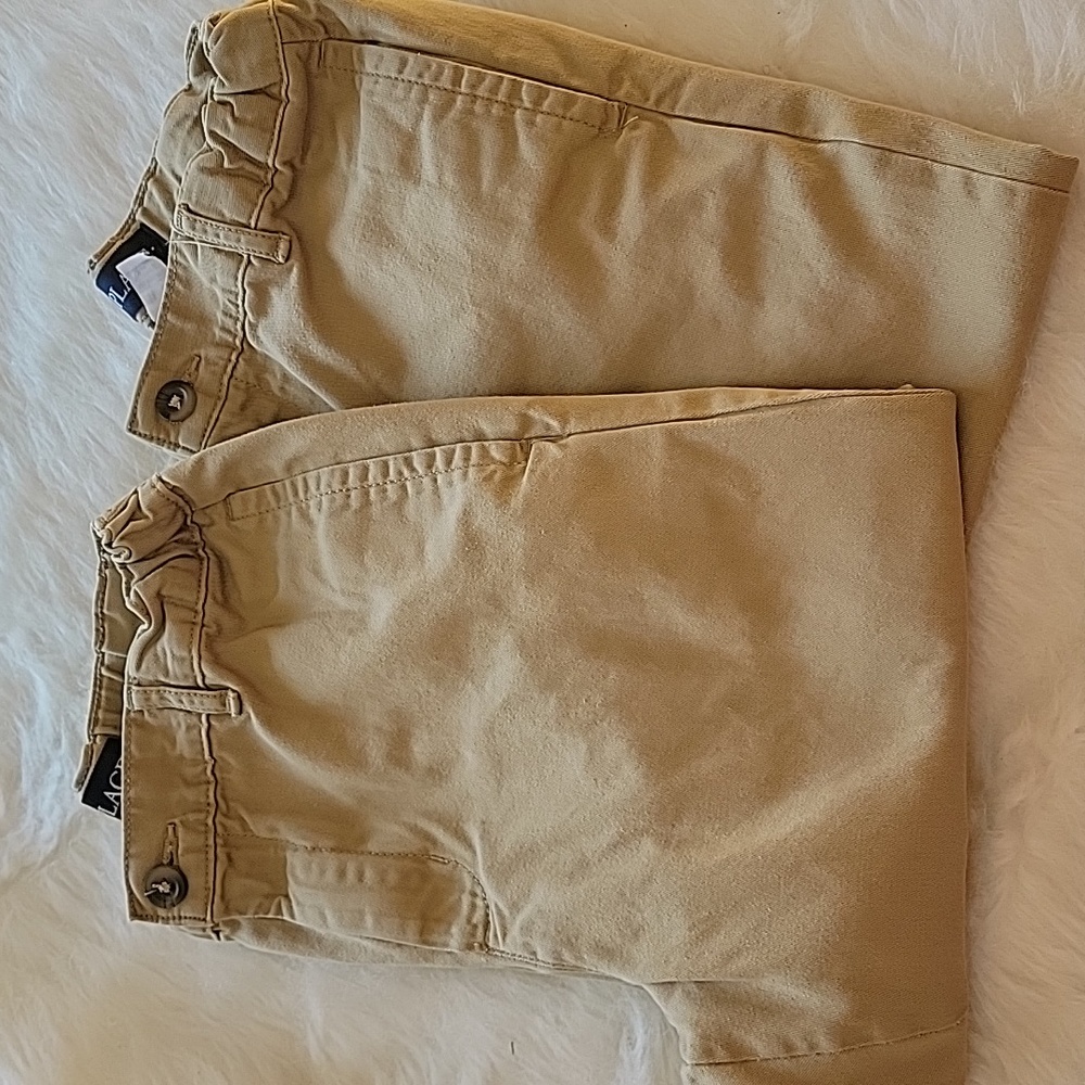 THE CHILDREN'S PLACE Bundle of 2 Boy's Tan School Uniform Preppy Chino Pants 12‎